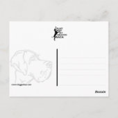 Hund mit Stil: Deutsche Doggen Postkarte (Rückseite)