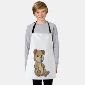 Hund mit Süßigkeiten Lollipop Schürze (Getragen)