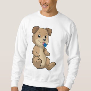 Hund mit Süßigkeiten Lollipop Sweatshirt