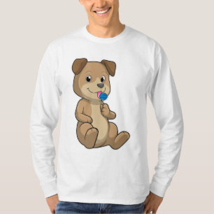 Hund mit Süßigkeiten Lollipop T-Shirt