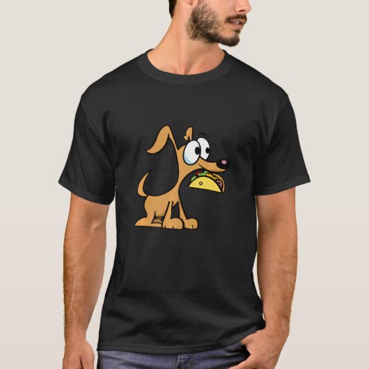 Hund mit Taco T-Shirt (Vorderseite)