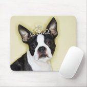 Hund mit Tiara Mousepad (Mit Mouse)