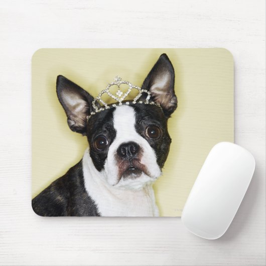 Hund mit Tiara Mousepad (Mit Mouse)