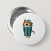 Hund mit Trashcan Button (Vorne & Hinten)