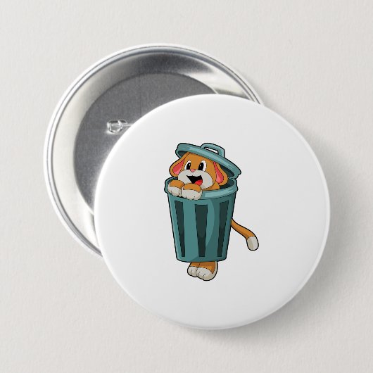 Hund mit Trashcan Button (Vorne & Hinten)
