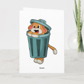 Hund mit Trashcan Karte (Rückseite)