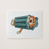 Hund mit Trashcan Puzzle (Horizontal)