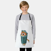 Hund mit Trashcan Schürze (Getragen)