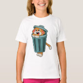 Hund mit Trashcan T-Shirt (Vorderseite)