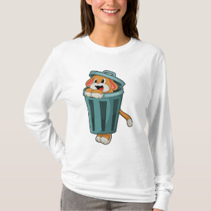 Hund mit Trashcan T-Shirt