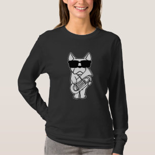 Hund mit Tuba Music Tubaist Tubist Tubist T-Shirt