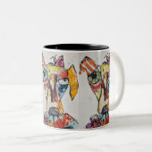 Hund mit vielen Farben 11oz Tasse (VorderseiteRechts)