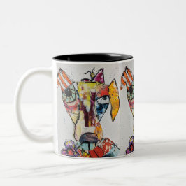 Hund mit vielen Farben 11oz Tasse