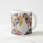 Hund mit vielen Farben Jumbo-Tasse (Vorderseite Rechts)