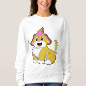 Hund mit Waffeleis Sweatshirt (Vorderseite)