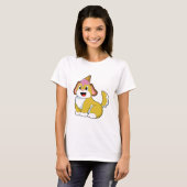 Hund mit Waffeleis T-Shirt (Vorne ganz)