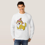 Hund mit Waffeleis T-Shirt (Vorne ganz)