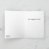 Hund mit Weihnachtslichtkarte Feiertagskarte (Innenseite)