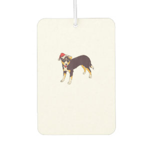 Hund mit Weihnachtsmannmütze - Weihnachten Autolufterfrischer