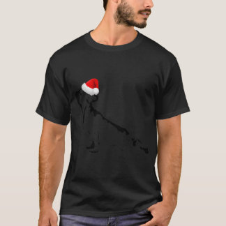 Hund mit Weihnachtsmannmütze Weihnachten Pug Feier T-Shirt