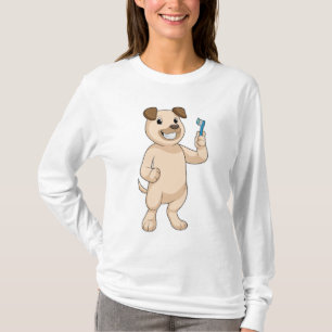 Hund mit Zahnbürste T-Shirt
