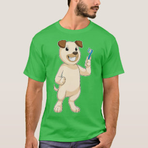 Hund mit Zahnbürste T-Shirt