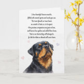 Hund Mitgefühl Rottweiler Beileid Karte (Gelbe Blume)