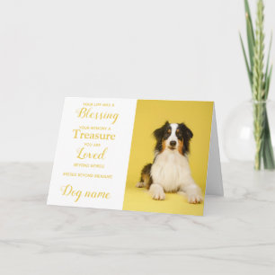 Hund-Mitleidskarte für Verlust Gedenken mit Foto Karte