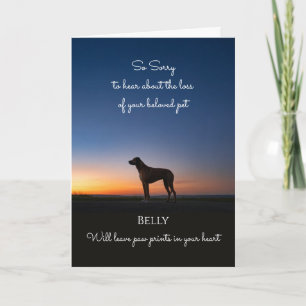 Hund-Mitleidskarte zum Verlust Gedenken mit Foto Karte