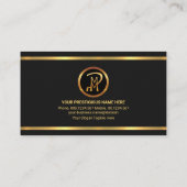 Hund Motif Gold Streifen Sitzmöbel Visitenkarte (Rückseite)