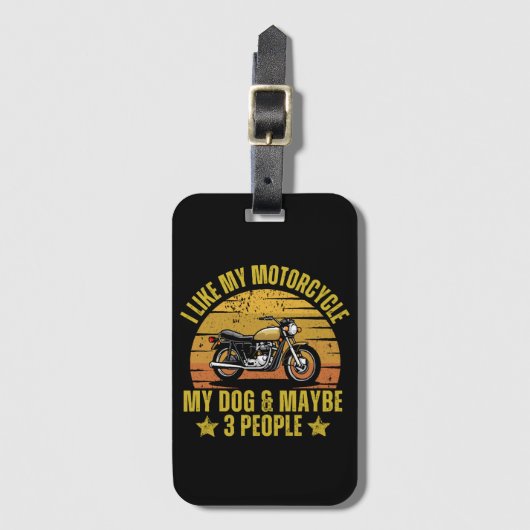 Hund Motorrad Gepäckanhänger (Vorderseite Vertikal)