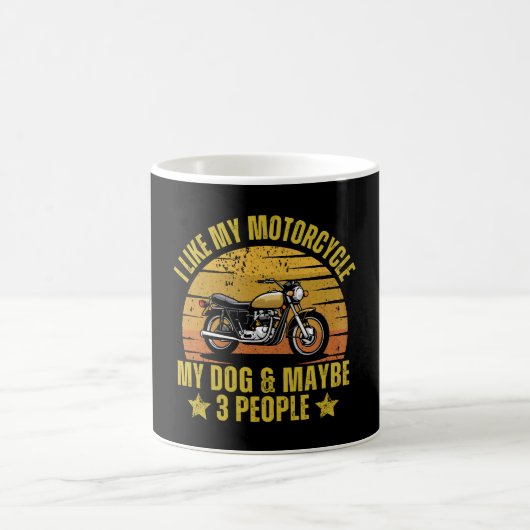 Hund Motorrad Kaffeetasse (Mittel)