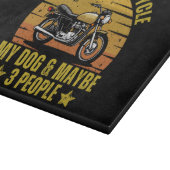 Hund Motorrad Schneidebrett (Ecke)