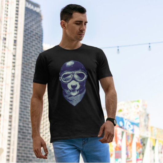 Hund-Motorradhelm T-Shirt