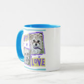 HUND: Multi-Poo Welpen-Liebe Tasse (Vorderseite Links)