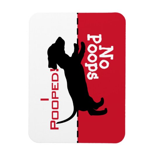 Hund muss Dackel Kack Magnet gehen, Dackel (Vertikal)