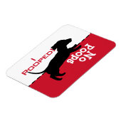 Hund muss Dackel Kack Magnet gehen, Dackel (Linke Seite)