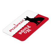 Hund muss pompös Kack Magnet gehen, deutscher Hirt (Linke Seite)