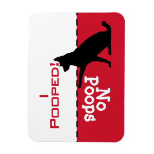 Hund muss pöttisch Gekackt werden, Helferhirte. Magnet