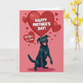 Hund Muttertagskarte Karte (Gelbe Blume)