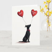 Hund Muttertagskarte Karte (Gelbe Blume)
