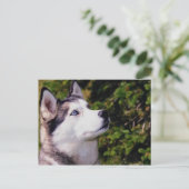 Hund nach oben postkarte (Stehend Vorderseite)