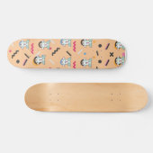 Hund Nahtloses Muster Vector Skateboard (Horizontal)