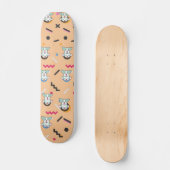 Hund Nahtloses Muster Vector Skateboard (Vorderseite)