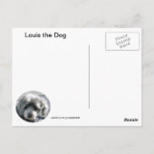 Hund namens Louis Postcard Postkarte (Rückseite)
