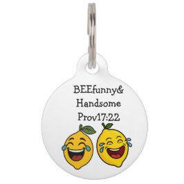 Hund Namensschild Zitrone glücklich Haustiermarke