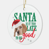 Hund Naughty oder Nice Ornament (Links)