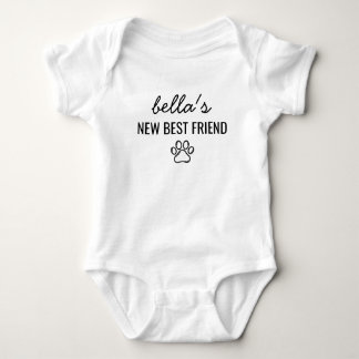 Hund neuer bester Freund benutzerdefinierter Haust Baby Strampler