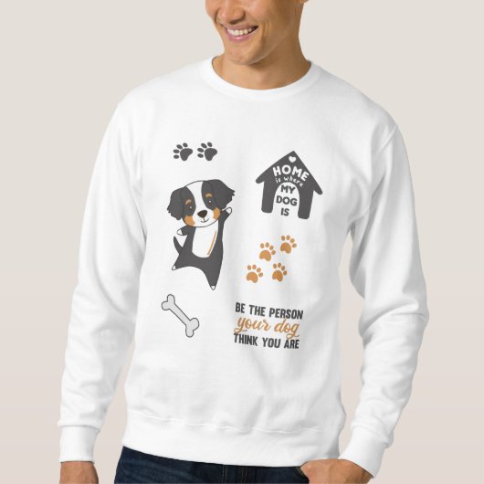 Hund Niedlich Sticker Set Bernese Mountain Sweatshirt (Vorderseite)