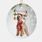 Hund Niedlich Wheaten Terrier Reindee Tier Welpent Keramik Ornament (Links)
